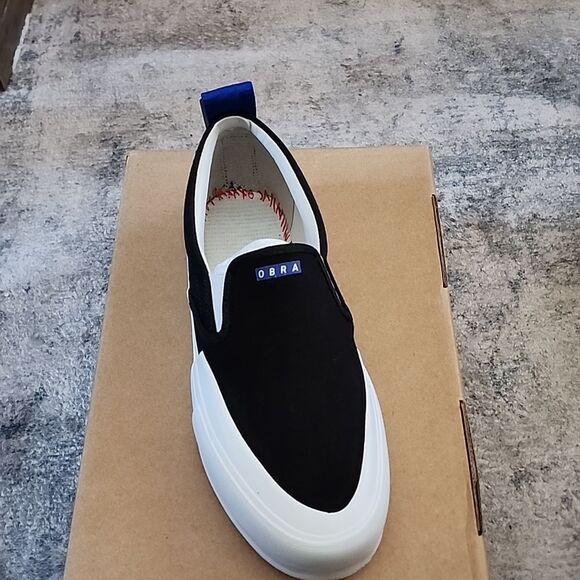 Men's Obra 240 Slip On black and blue NWT - Picture 2 of 6